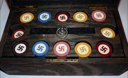 Pre-World War II Poker Chips with Pickled Swastika