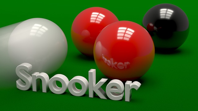 playing snooker