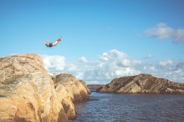 cliff diving